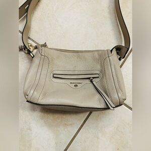 Michael Kors Tan Beige Leather Crossbody Purse Bag